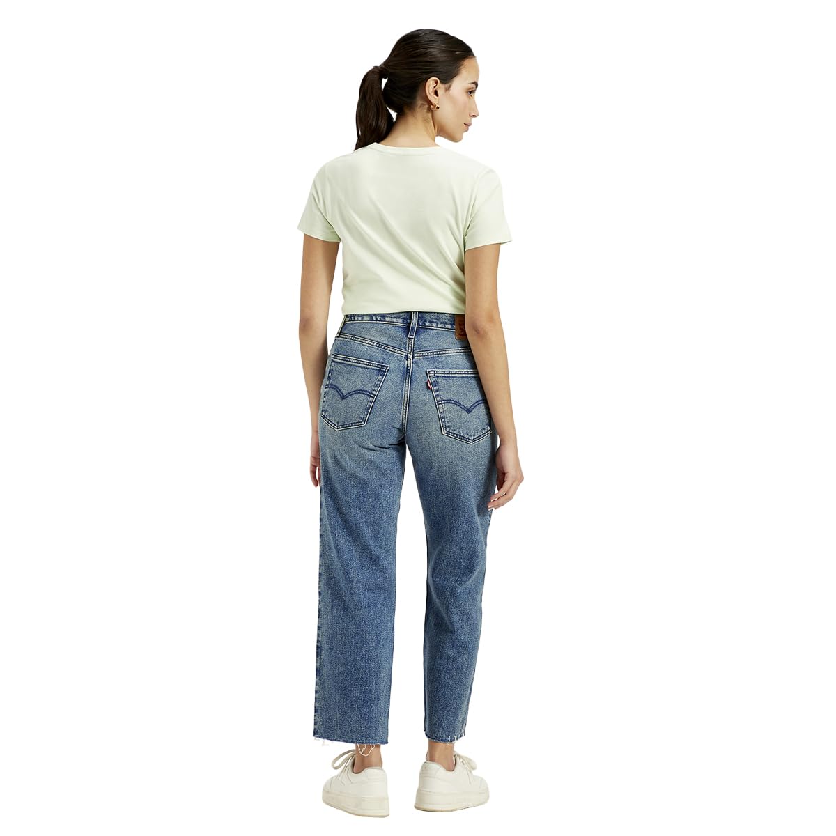 Women's Mid Rise 94 Baggy Fit Blue Jeans