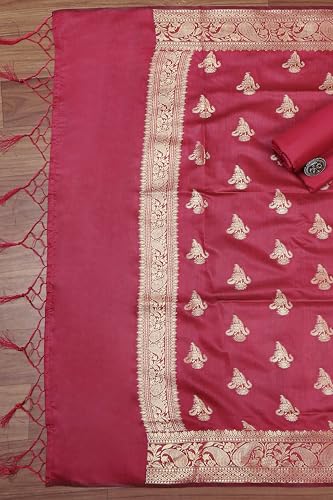 BIBA Women Rama Green Chanderi Unstitched Suit Set_FREE SIZE