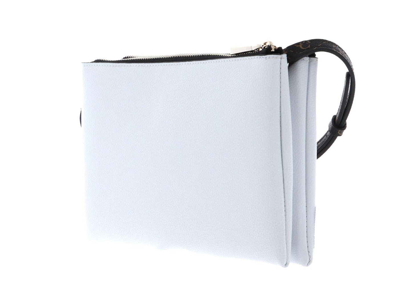 GUESS womens Naya Double Zip Crossbody, Brown, One Size US