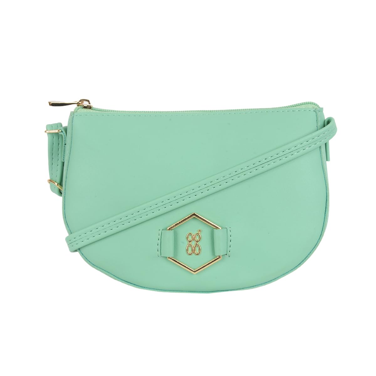Baggit Women Green Saddle Sling Bag Xxs Size | Ladies Stylish Casual Cross Body Purse Handbag