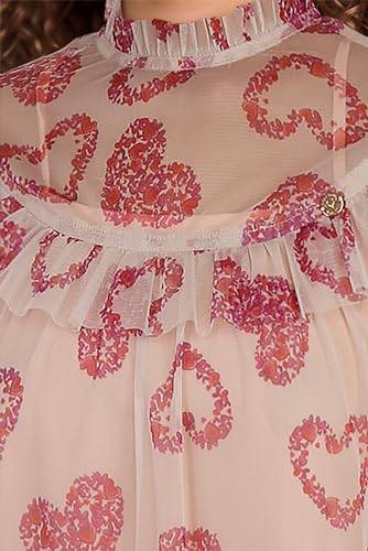 Allen Solly Girl's Cotton Modern Knee-Length Dress (AGDRORGFS76762_Peach