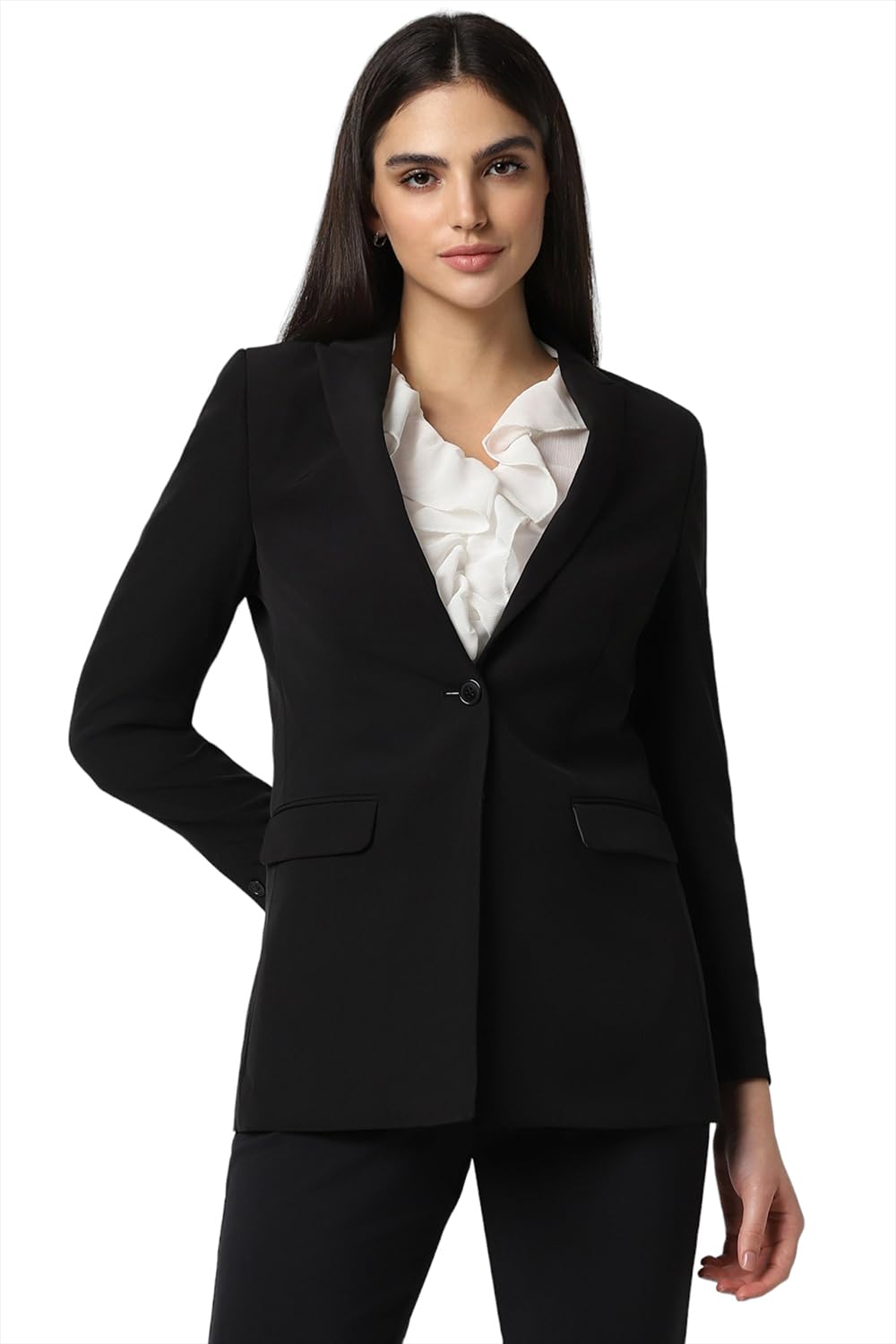 Van Heusen Women's Blazer (VWBZCRGBS62301_Black