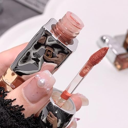 Gege Bear Perfect Matte Lip Tint | Long-Lasting Hydrating and Smudge Proof | Lightweight High Pigment Lip Stain For Flawless Finish | Non-sticky Lip Color Transfer Proof Nude Tint Perfect For Every Occasion for Every Girl (#6, 2.5g)