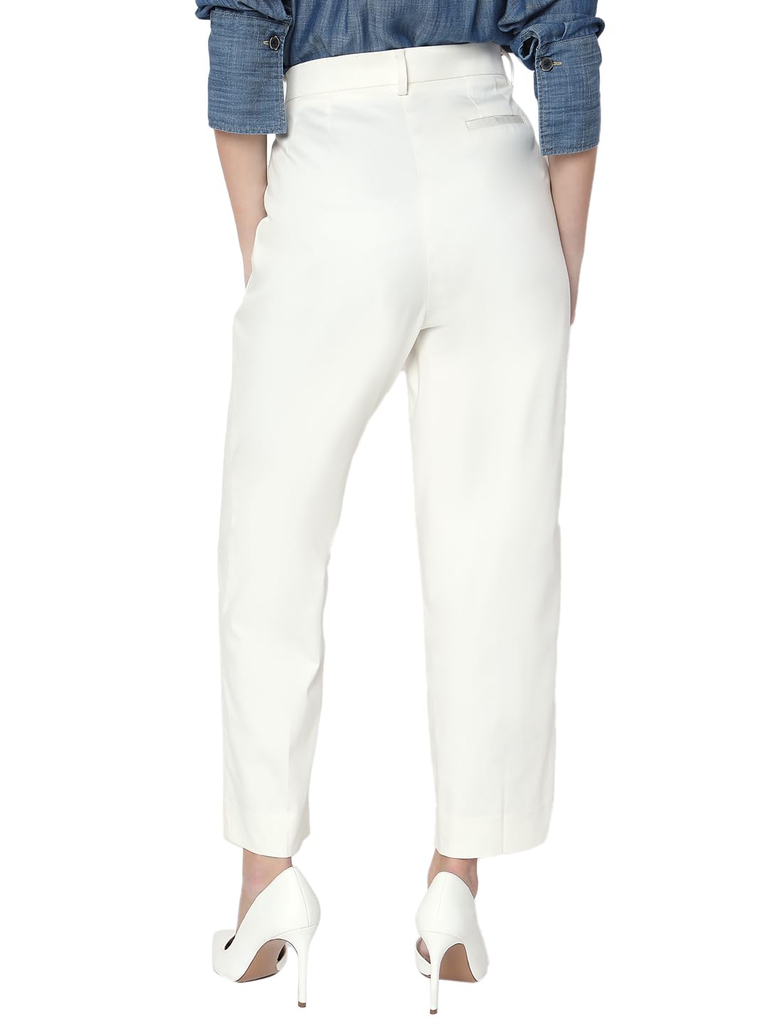 VERO MODA Womens Straight Fit Mid Rise Trouser