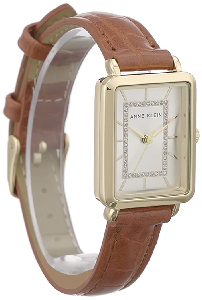 Anne Klein Women's Glitter Accented Croco-Grain Strap Watch, AK/3820