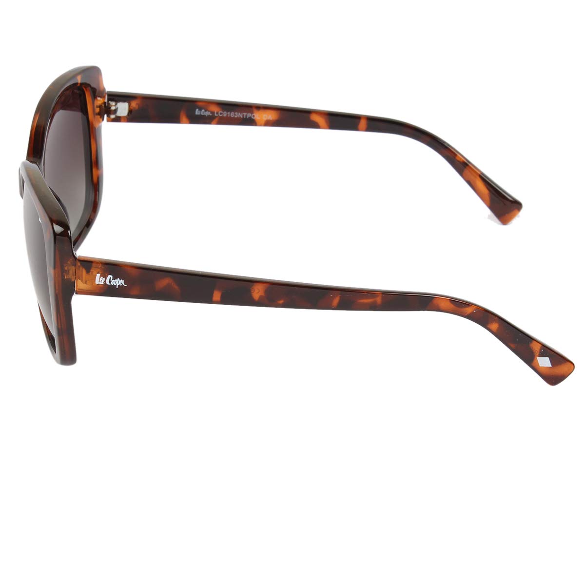 Lee Cooper Women's UV Protected Square Full Rim Sunglasses (Brown) (Lens Color - Green) (Lens Size - 56*16*138 MM) (Pack Of 1) (LC9163NTPOL DA)