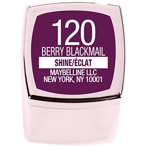 Maybelline Color Sensational Shine Compulsion Glossy Lipstick Makeup, Berry Blackmail, 0.1 Oz.