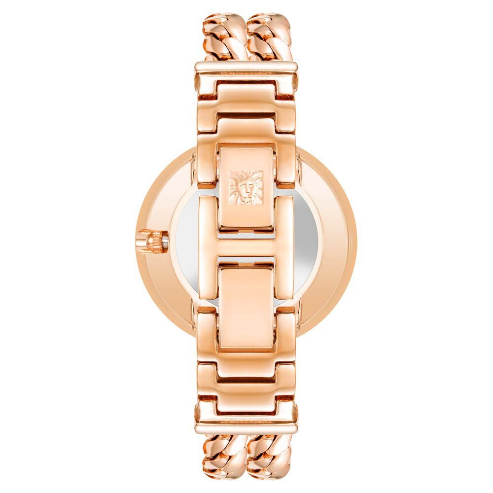 Anne Klein Quartz Analog White dial Metal Strap Watch for Women-AK4100MPRGW