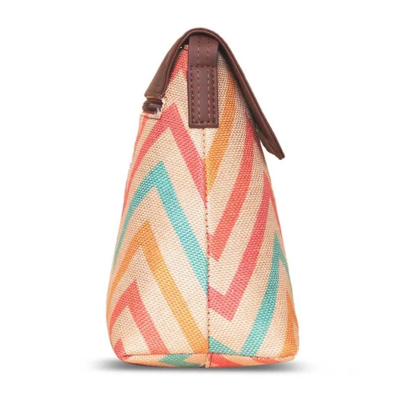 ZOUK Flap Sling Bag | Crossbody Bags for Women | Women's Handbags | Stylish | Vegan Leather Evening Bag | Travel & Office Use | Purse and Wallet | WavBeach Print
