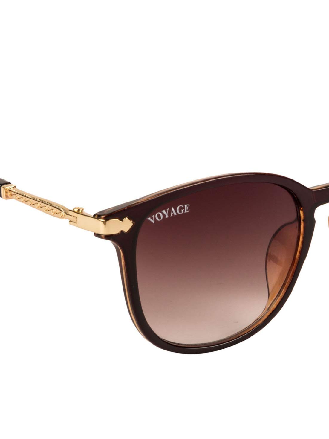 Voyage UV Protected Rectangular Women Sunglasses - (A3046MG3183 | Brown Lens | Black Frame)