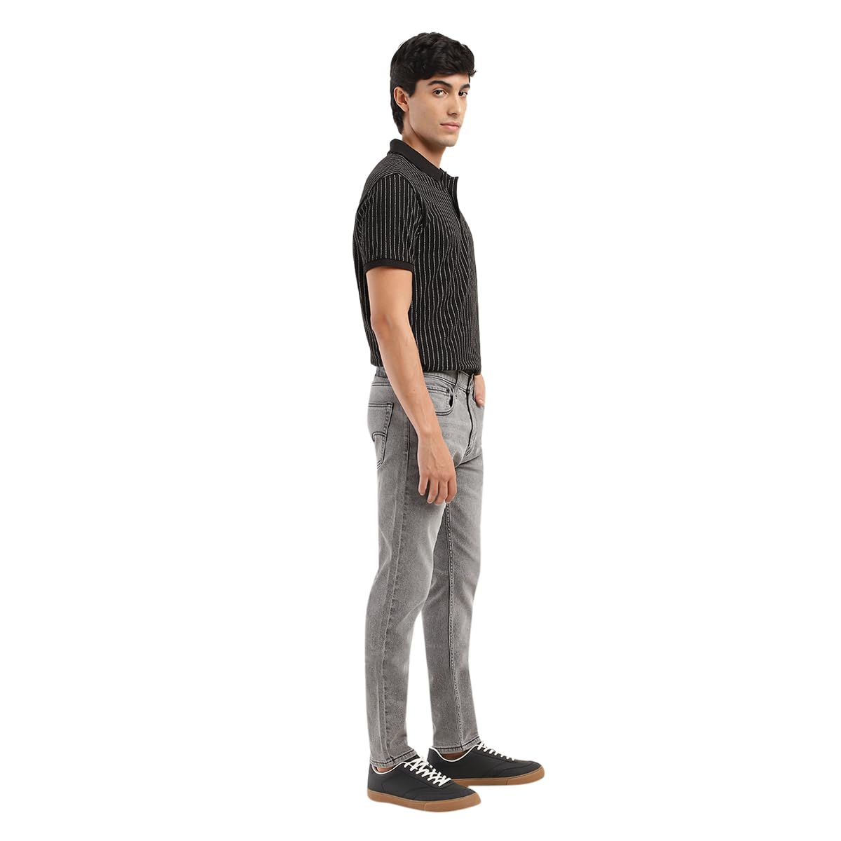 Levi'sMen's 512 Black Slim Tapered Fit Mid Rise Jeans, 34