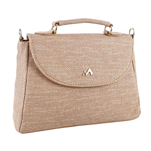 Metro Womens Synthetic Beige Flap Over Sling (One Size)