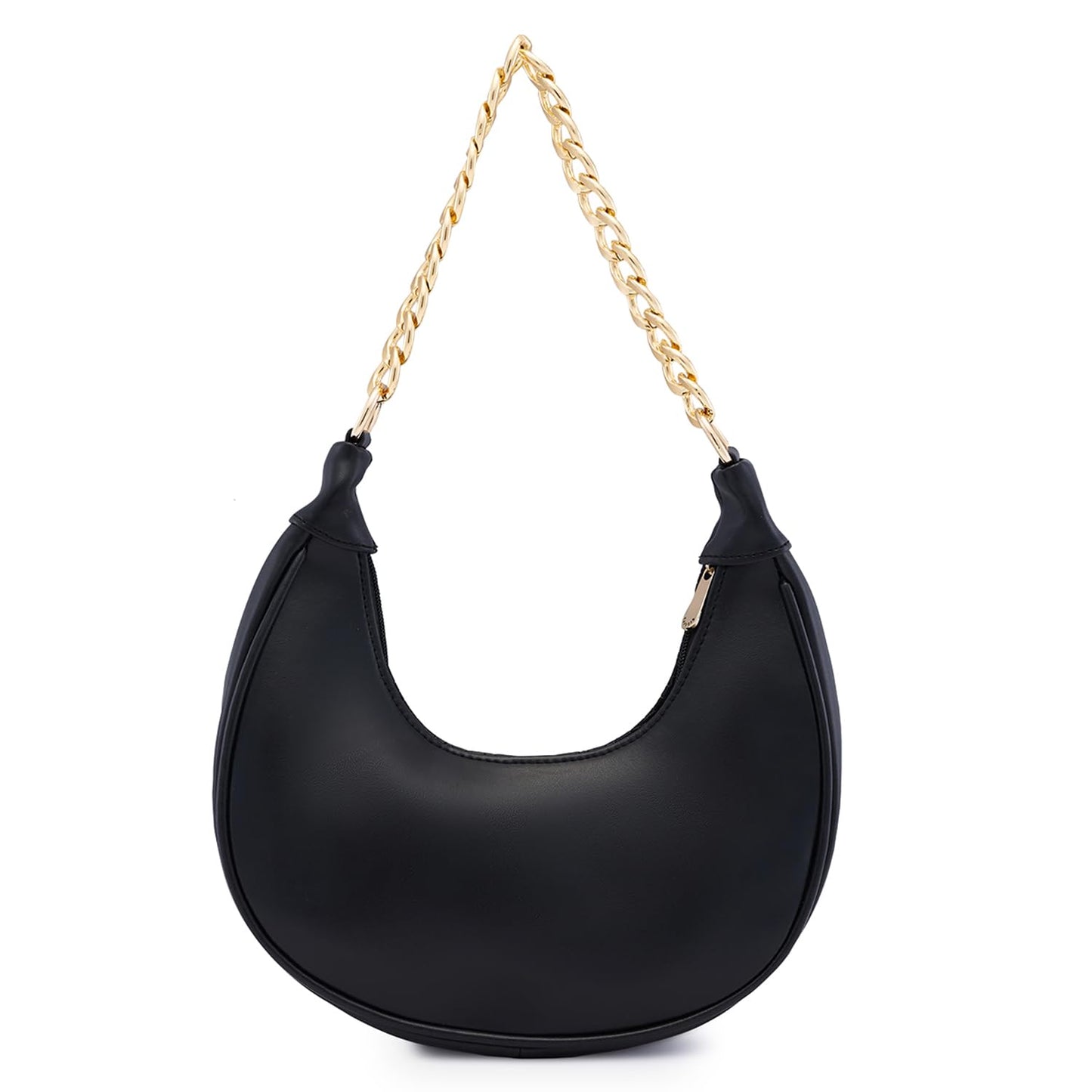 Caprese Kreya Hobo, Black-Small | Stylish Shoulder Bag for Women | Spacious Compartment | Perfect for Casual & Daily Use