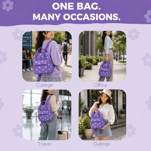 MOCA Stylish Large Capacity Backpack Bags for Women & Girls - Waterproof, Casual, Multi-Compartment Backpack - Travel, College, Office Use Bag for Girls