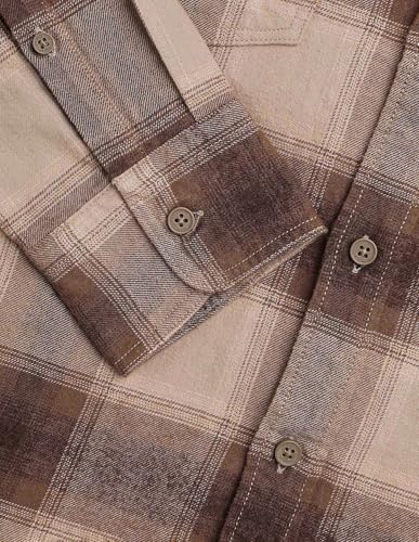 U.S. Polo Assn. Denim Co. Men's Twill Tartan Checked Shirt (UDSHT1956_Khaki_39)