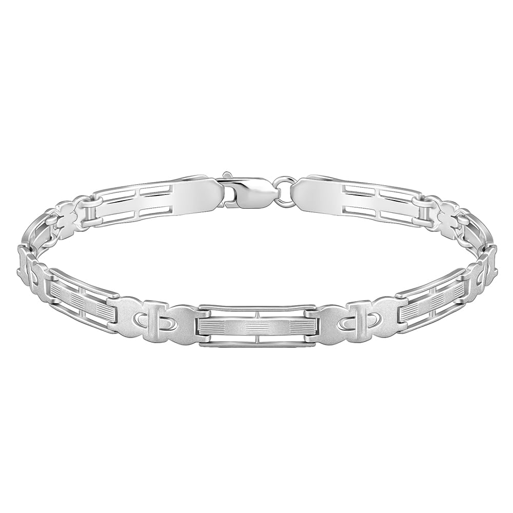 GIVA 925 Silver Swagger Bracelet For Him, Adjustable | Gifts for Men and Boys | With Certificate of Authenticity and 925 Stamp | 6 Months Warranty*