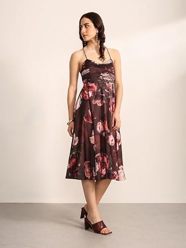 Kazo Demure Midi Dress (Multicolor XS)