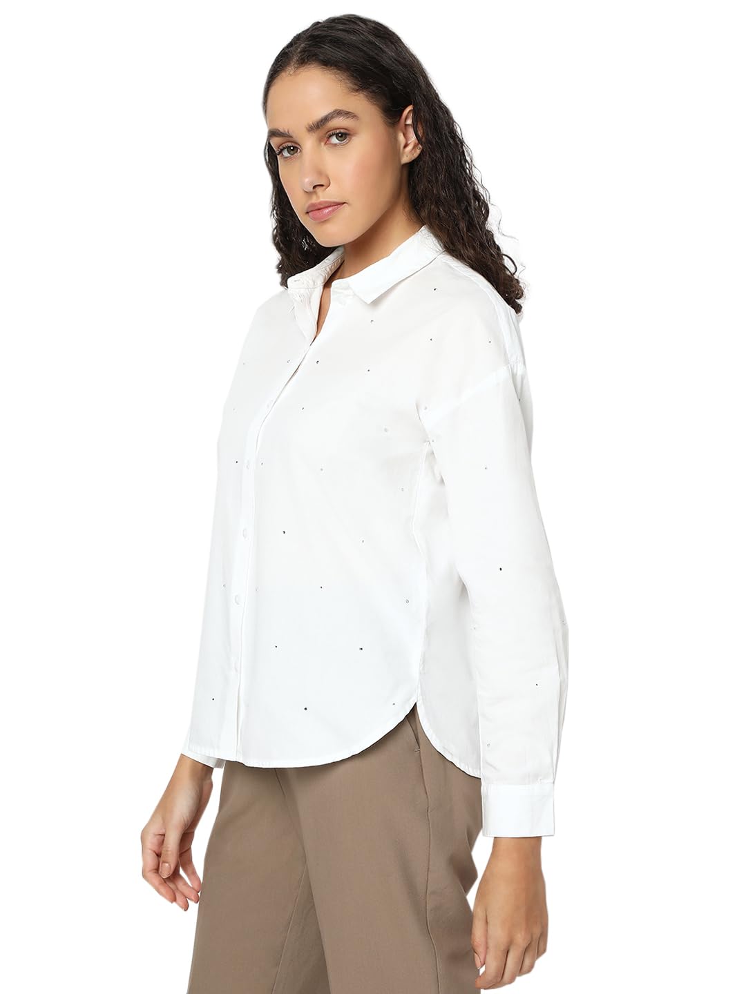 VERO MODA Women White Regular Fit Shirt