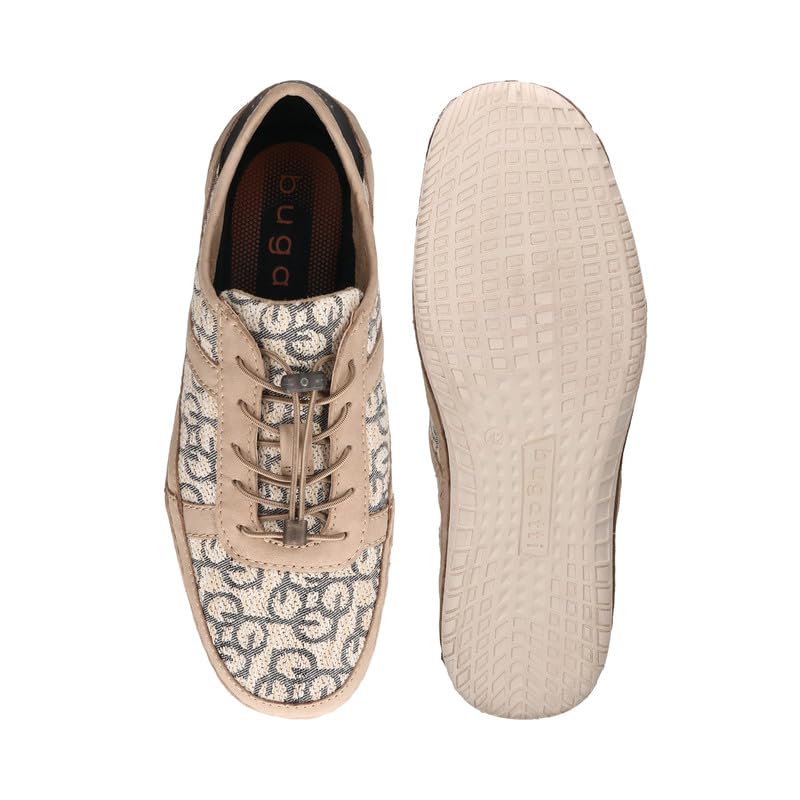 Bugatti Bimini Beige & Sand Men's Sticthed Sneakers - UK 7