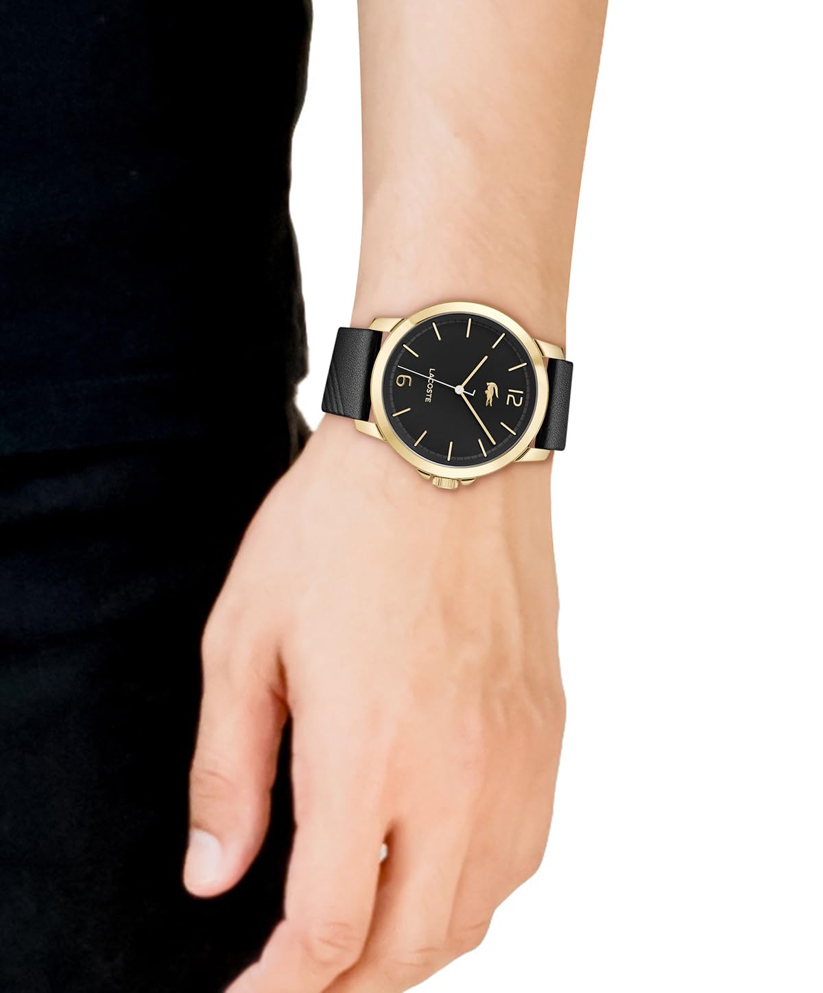 Lacoste Ottawa Qtz Basic Black Round Dial Men's Watch|Leather Material|Multi Color Band - 2011276