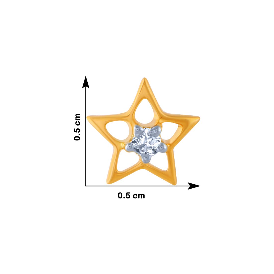 P.C. Chandra Jewellers 18k (750) Yellow Gold and Diamond Stud Earrings for Women