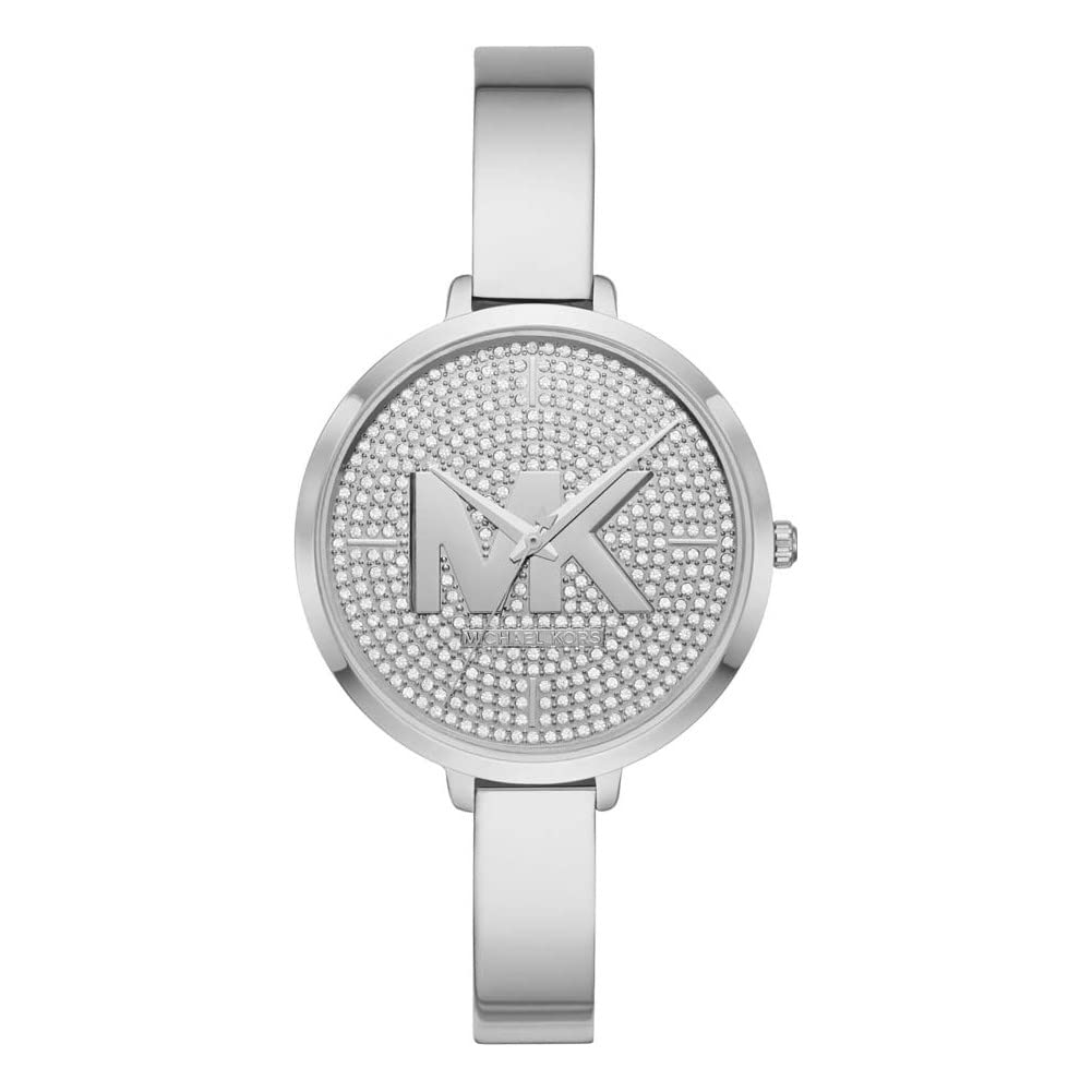 Michael Kors Outlet Charley Silver Quartz Metal Watch MK4432