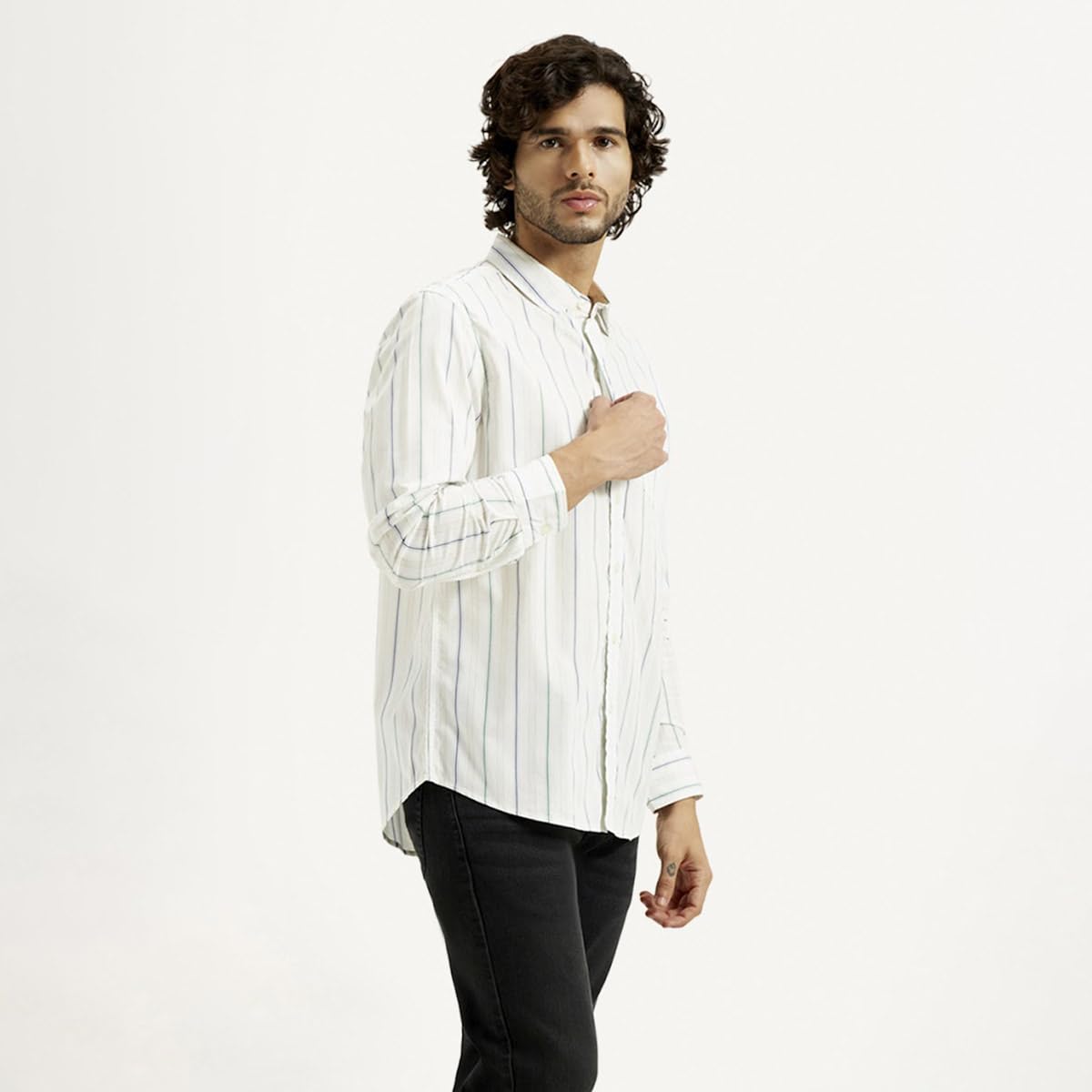 Levi's Men's Striped Slim Fit Shirt Multicolour