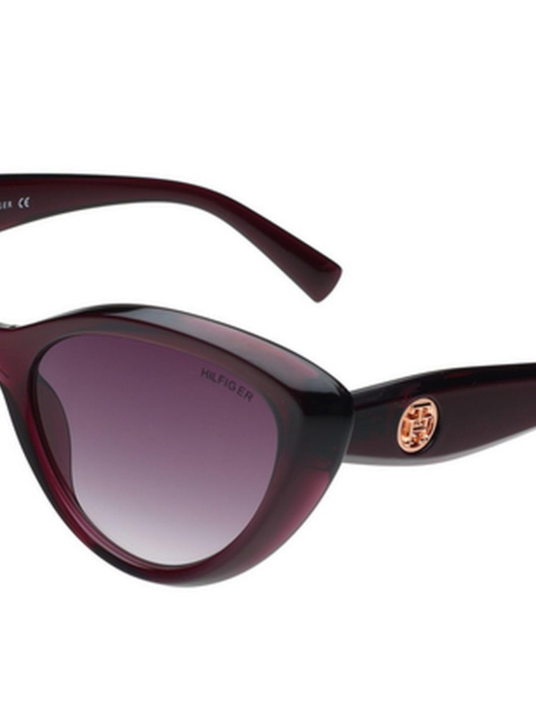 Tommy Hilfiger Sunglasses | Purple Lens | Violet Frame | Full Rim Cateye Shape Branded Latest and Stylish Non Polarized Eyewear | 100% UV Protection | Women Sunglasses| Size Medium | TH 1594 C4 55