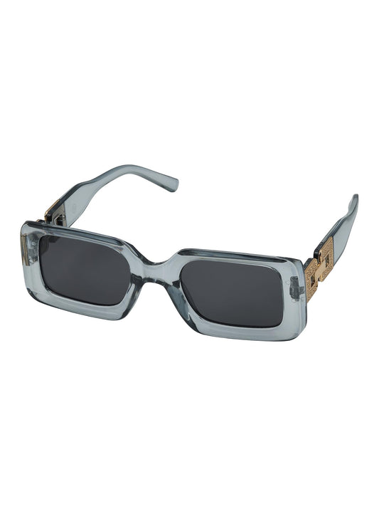 Carlton London Women Grey & Gold Toned UV Protected Black Lens Square Sunglasses