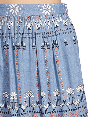 W for Woman Women's Maxi Skirt (20FEW50274-114253_Blue_WM_Blue_M)