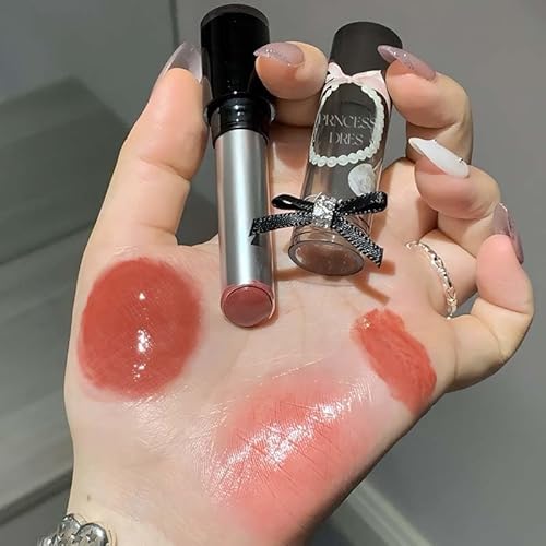 Cappuvini Retro Sweet And Cool Solid Lip Gloss | Smudge-Proof Color Lock Technology | Crystal Glossy Wet Look Lips | Comfortable Wear No Dryness | Curated Seasonal Color Options | Natural Pink Nude Brown | Instant Volume Plumping Effect | Affordable Luxur