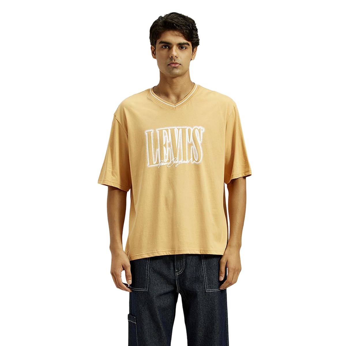 Levi's Men's Regular Fit T-Shirt (0058J-0001_Yellow XL)