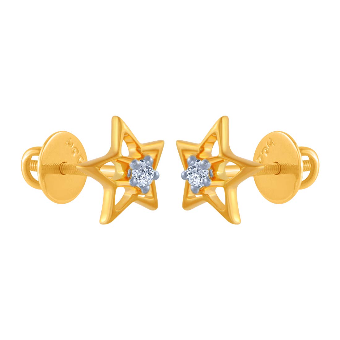P.C. Chandra Jewellers 18k (750) Yellow Gold and Diamond Stud Earrings for Women