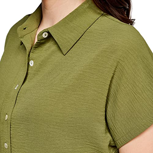 AND Women's Relaxed Fit Tunic Shirt (FW22AS076TCEY_Olive XL)