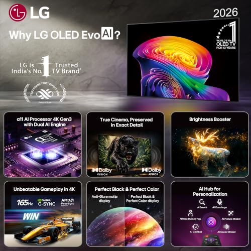 LG 139 cms (55 inches) evo C6 AI Series 4K Ultra HD (3840 x 2160) Smart webOS OLED TV OLED55C6PLA 2026