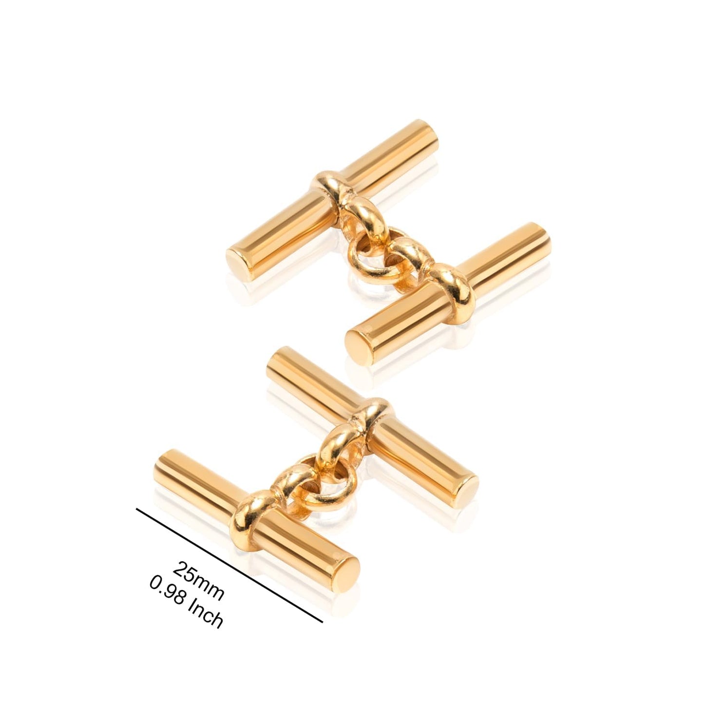 TRUESILVER ACPL 925 Sterling Silver T-Bar Cufflinks for Men | BIS Hallmarked Men's Cufflinks for Son, Father, Husband, Boyfriend | Wedding, Father's Day Gift