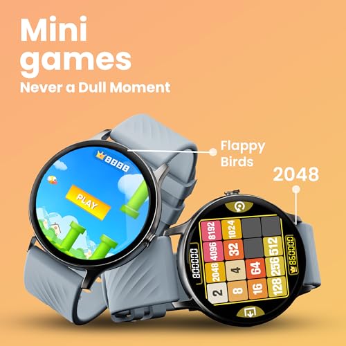 Boult GOBOULT (Formerly Newly Launched Dire Smartwatch 1.38'' 2.5D Curved HD Display, 500 Nits Brightness, IP67, 250+ Watchfaces, 120+ Sports Modes, AI Voice Assistant, SpO2 Monitoring (Denim Blue)