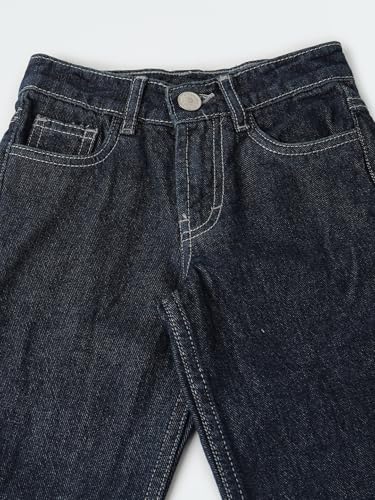 Max Girl's Regular Jeans (S125CBD01_Dark Blue