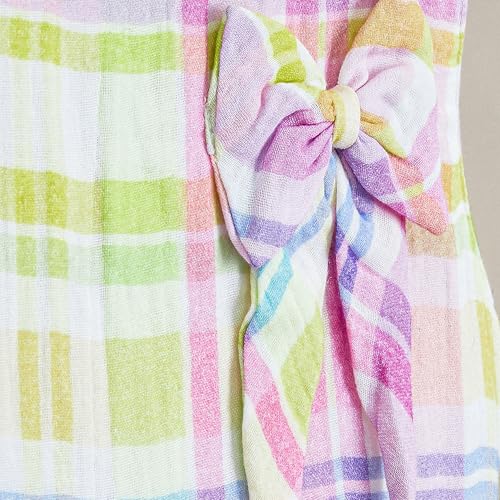 Hopscotch Girls Multi Sleeveless Plaid Casual Dress for Ages (2-3 Years)