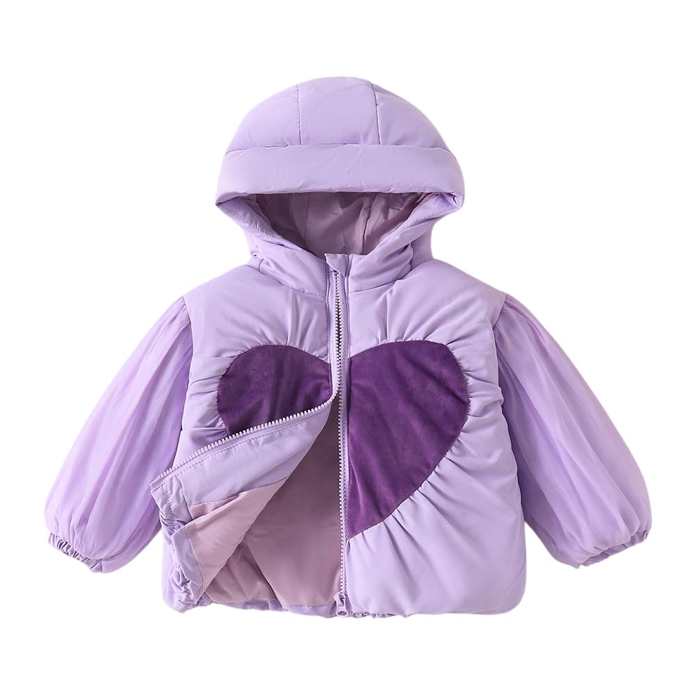 Hopscotch Baby Girls Polyester Blend Waist Length Jackets in Lavender Color For Ages (12-18 Months)
