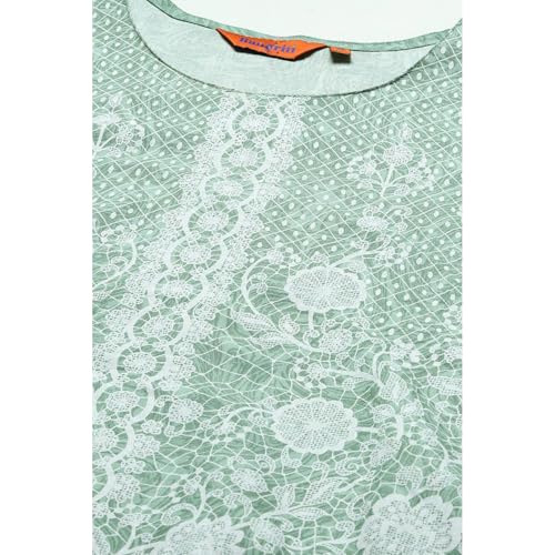 Rangriti Women Green Liva Straight Kurta_38