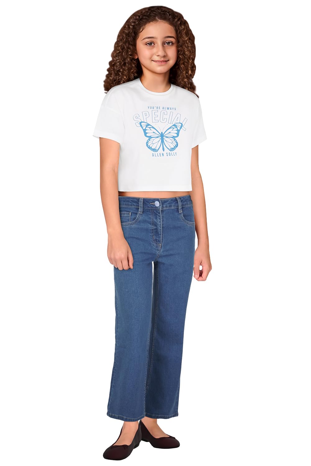 Allen Solly Girl's Regular Jeans (AGDNCWLBP14952_Blue