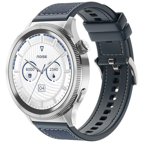Noise Halo 2 Limited Edition Smart Watch 1st Ever Functional Rotating Dial (Axe-Cut Bezel), 1.43" AMOLED, Stainless Steel Build, Custom Transition Effects, BT Calling, Health Suite (Midnight Alloy)