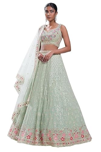 Women's Georgette Embroidery Lehenga Choli with Dupatta | Bridal Wedding Lehenga Choli for women