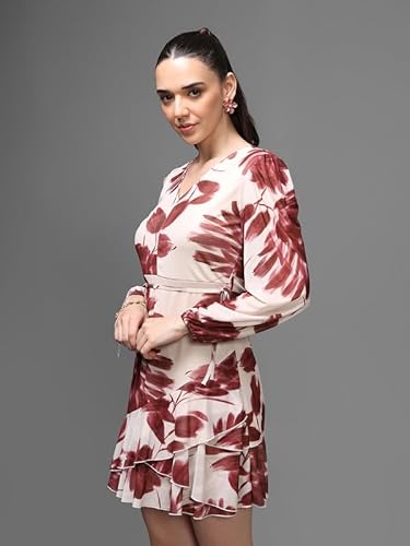 Kazo Clarke Mini Dress (Wine_M)