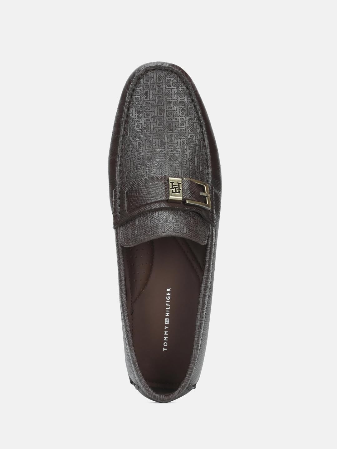 Logo Brown Leather Loafers