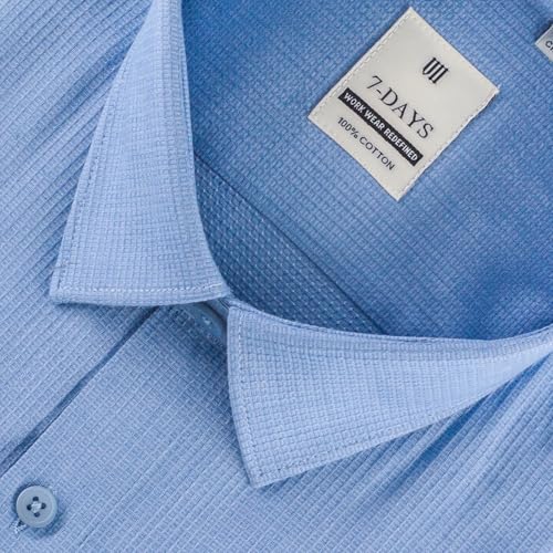 Plain formal shirts for man office wear, Premium mens shirts branded stylish new, regular fit shirt for men full sleeve, light sky blue shirt for man cotton, Size 40 L Official Solid Best Gents Self