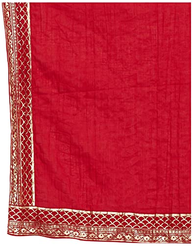 BIBA WOMEN EMBROIDERY FITTED SALWAR KURTA DUPATTA(SKD7459E_RED_36)
