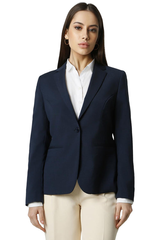 Van Heusen Women's Blazer (VWBZCRGPX29626_Navy_M