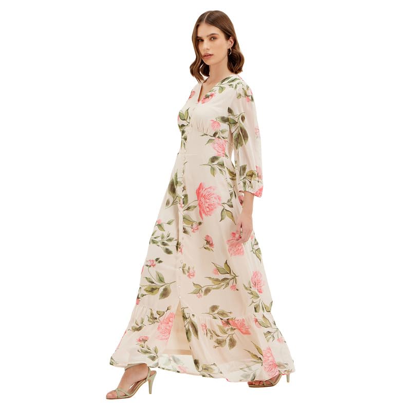 Kazo Allison Maxi Dress for Women Beige